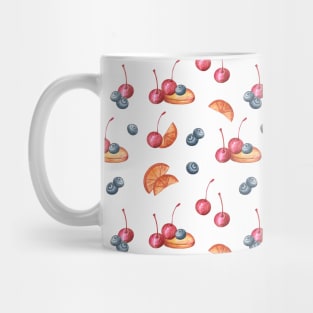 Cookies and berries on white Mug